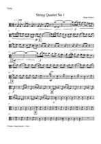 String Quartet No.1 – viola part